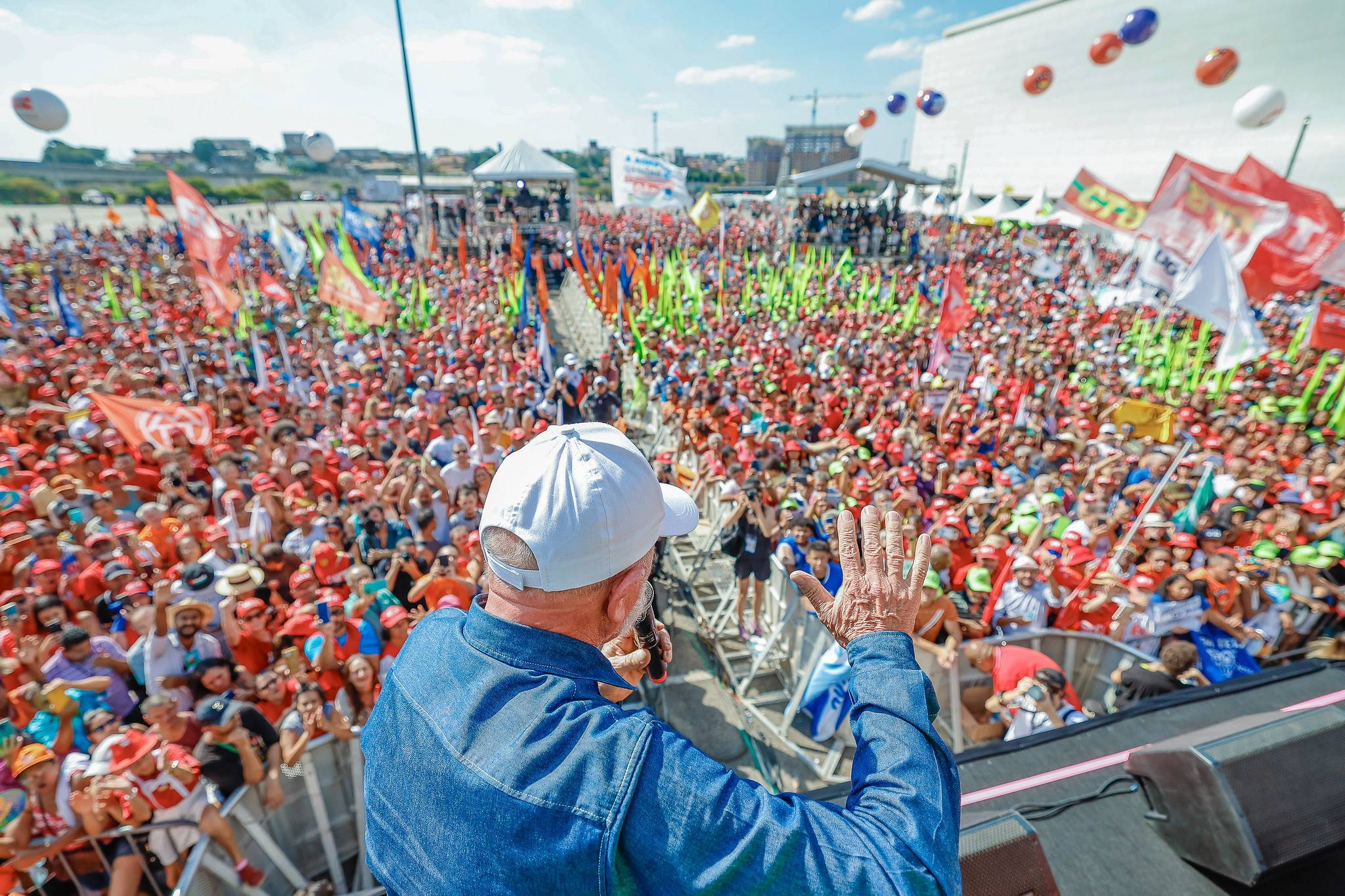 Lula participa do ato de centrais sindicais pelo Primeiro de Maio, Dia do Trabalho, em São Paulo (Foto: Ricardo Stuckert/PR)