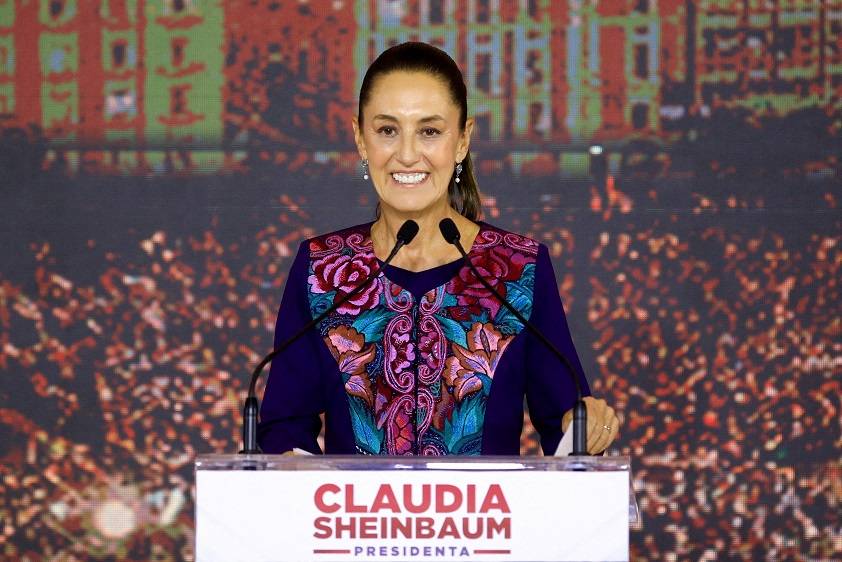 Claudia Sheinbaum na Cidade do México 3/6/2024 REUTERS/Raquel Cunha