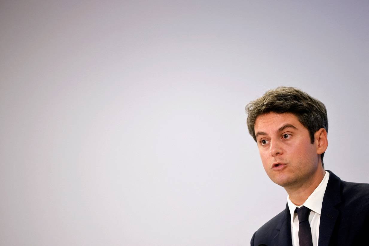 Premiê da França Gabriel Attal em Paris
 20/6/2024   REUTERS/Johanna Geron