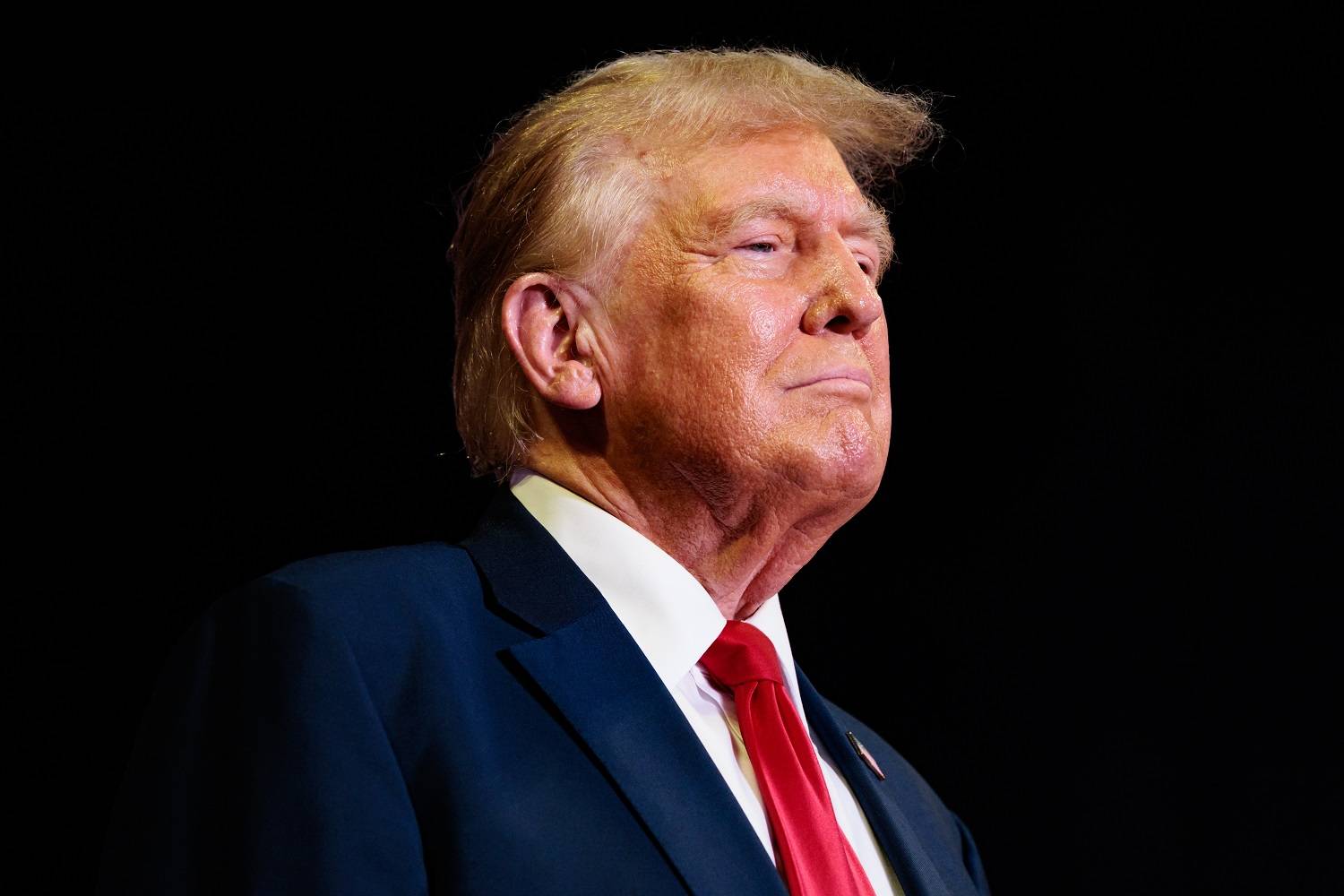 Donald Trump durante um evento de campanha em Filadélfia em 22 de junho (Hannah Beier/Bloomberg)