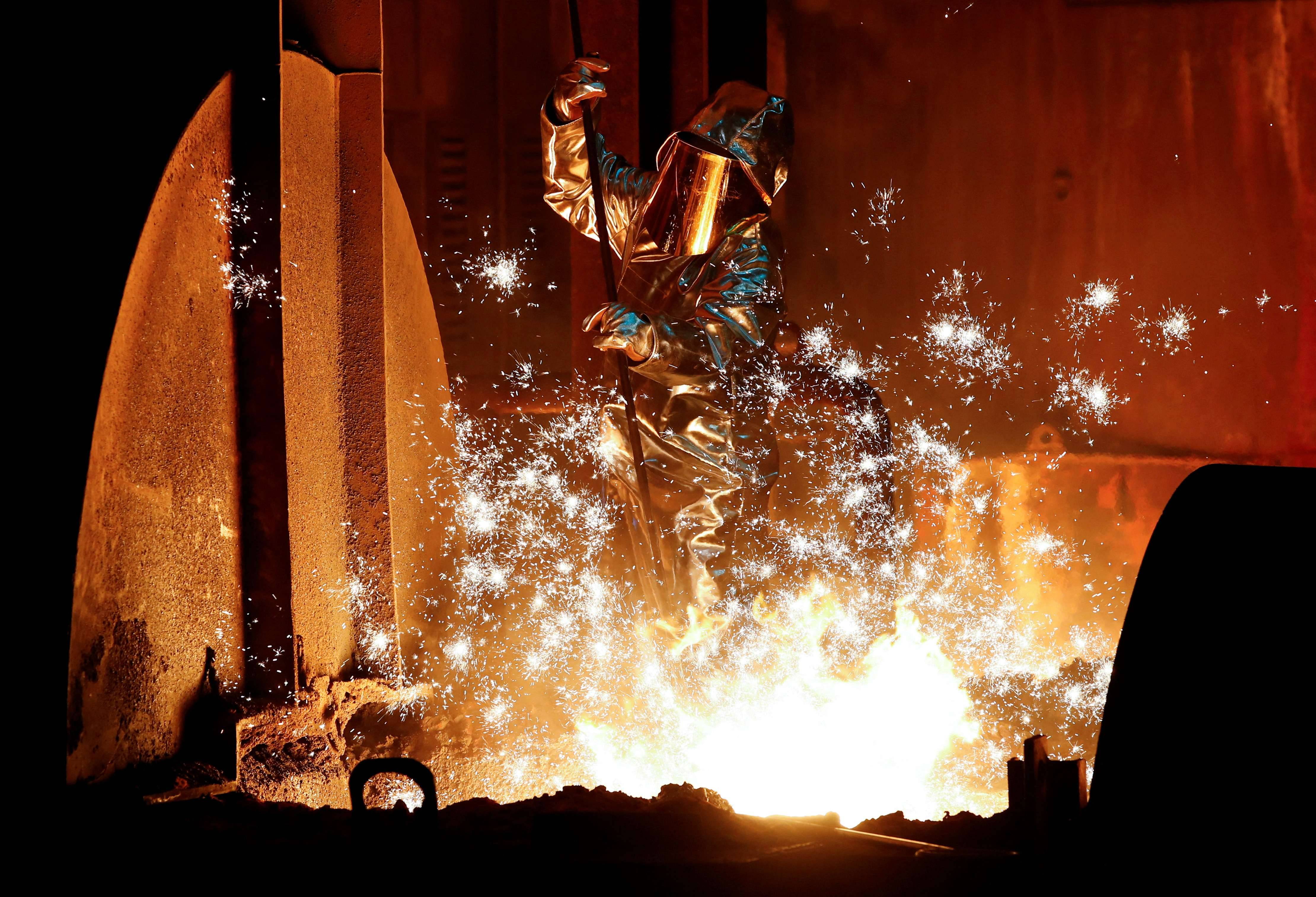 Fábrica da ThyssenKrupp em Duisburg, na Alemanha (Foto: Wolfgang Rattay/Reuters)