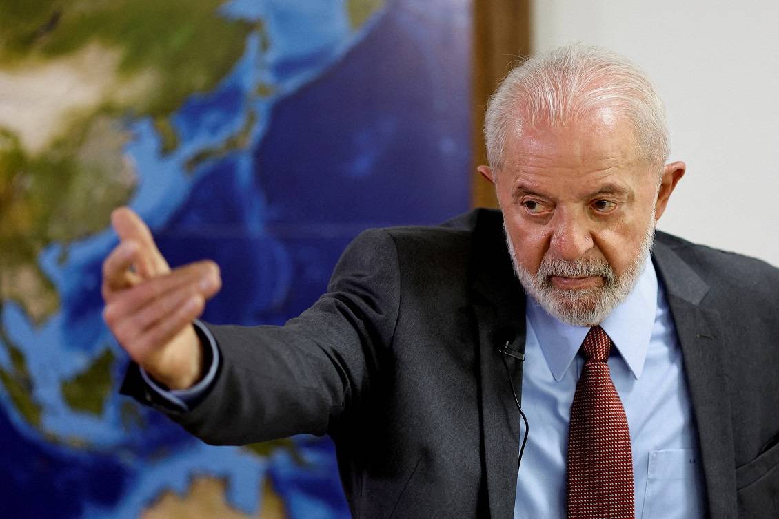 Presidente Luiz Inácio Lula da Silva durante reunião em Brasília
08/04/2024 REUTERS/Ueslei Marcelino