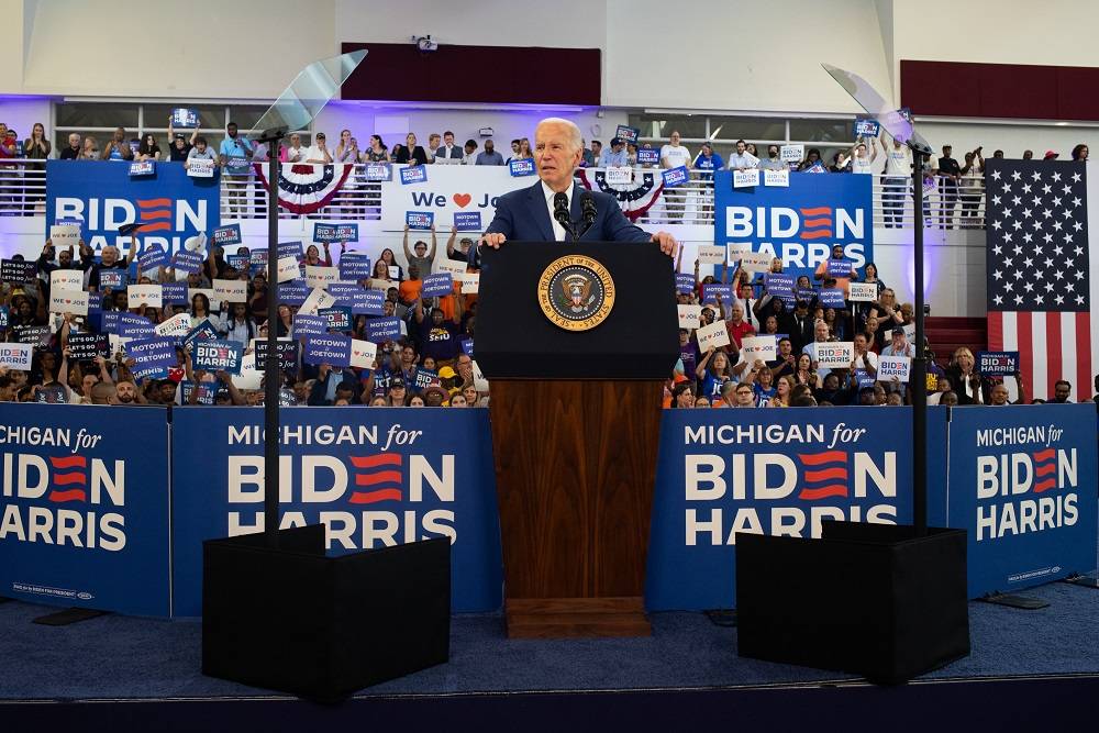 Para eles, a questão ainda é simples: Biden precisa desistir para que o partido tenha alguma chance em novembro (Emily Elconin/Bloomberg)