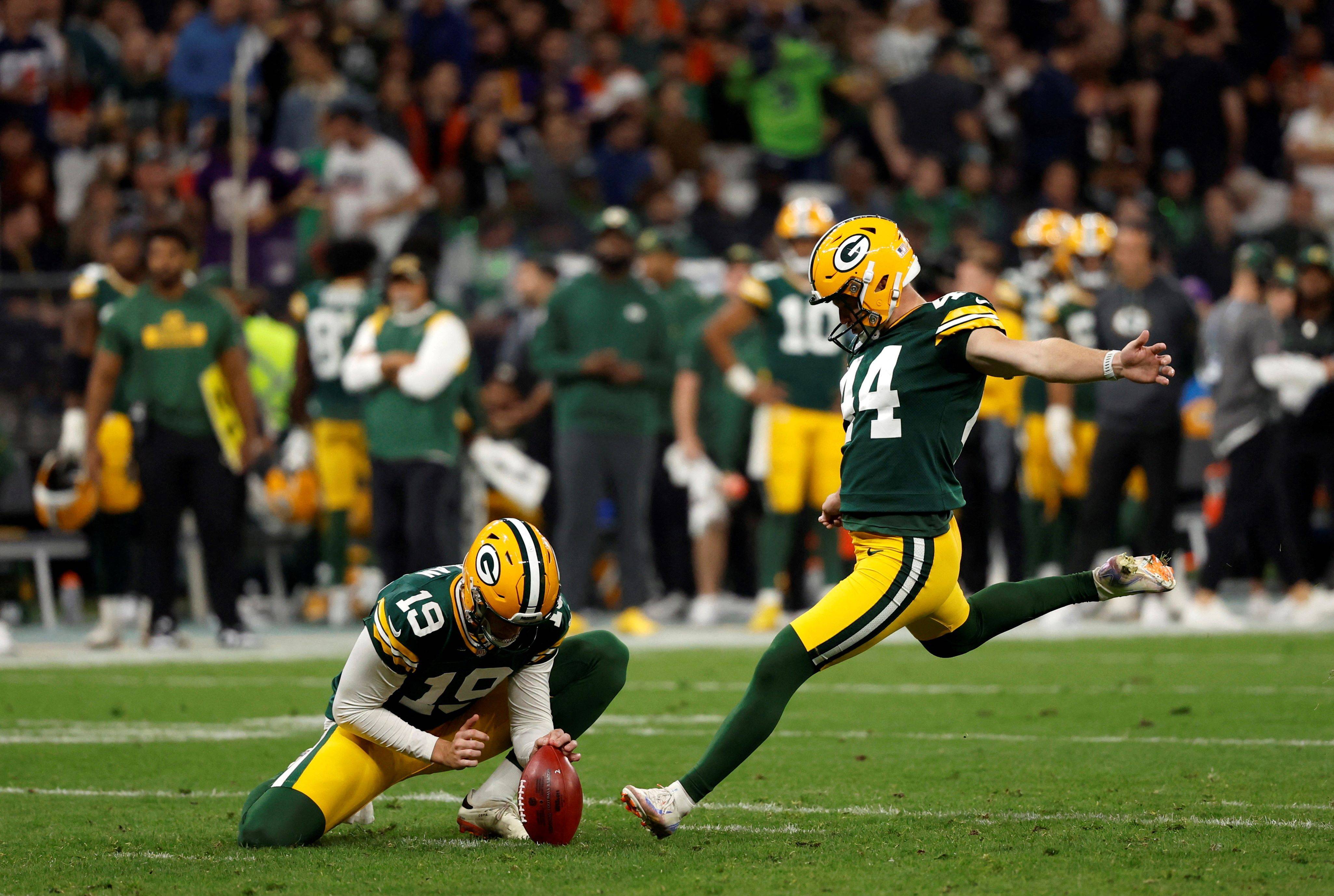 Lance da partida entre Eagles e Packers, disputada no Brasil em 2024 (Foto: REUTERS/Carla Carniel)