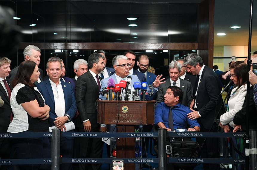 Parlamentares farão obstrução após apresentação de pedido de impeachment de Alexandre de Moraes (Foto: Jonas Pereira/Agência Senado)