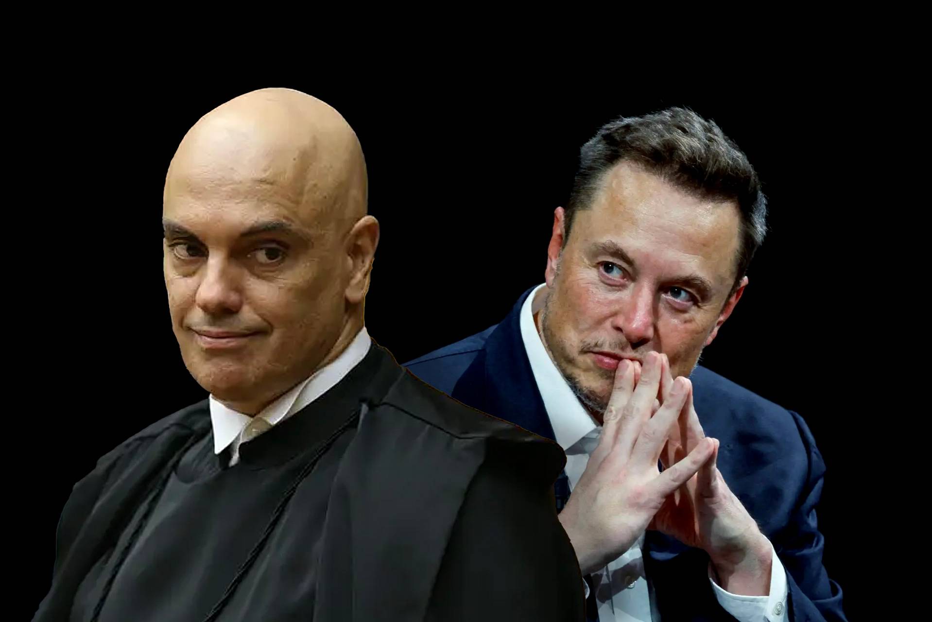 Alexandre de Moraes e Elon Musk 
(Montagem/IM)