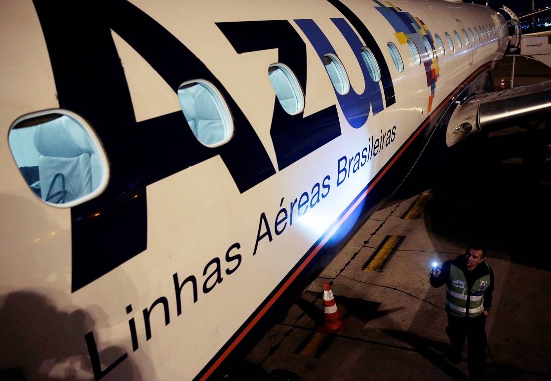 Aeronave da Azul no Aeroporto Internacional de Guarulhos
11/7/2018 REUTERS/Leonardo Benassatto/Arquivo