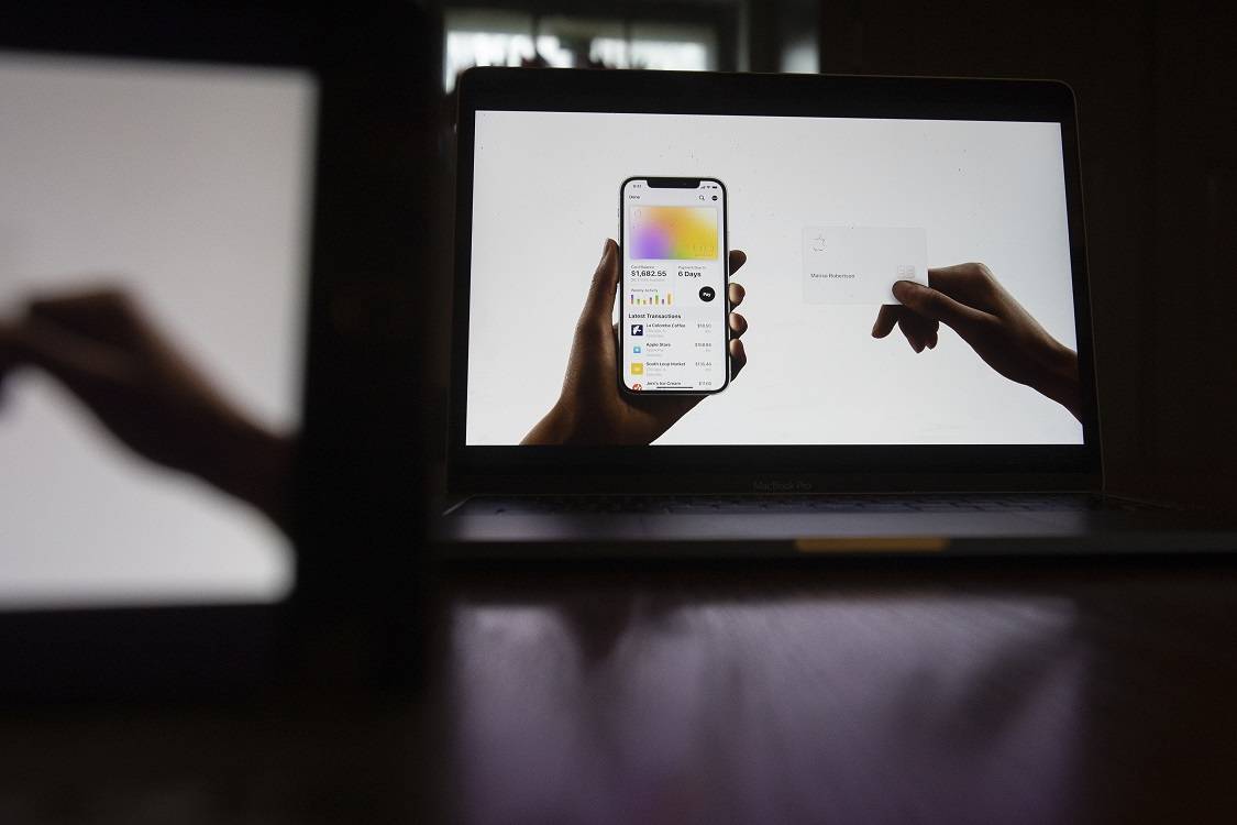 O Apple Card Family foi apresentado durante o lançamento virtual de produtos Spring Loaded em Tiskilwa, Illinois, EUA, na terça-feira, 20 de abril de 2021 (Daniel Acker/Bloomberg)

