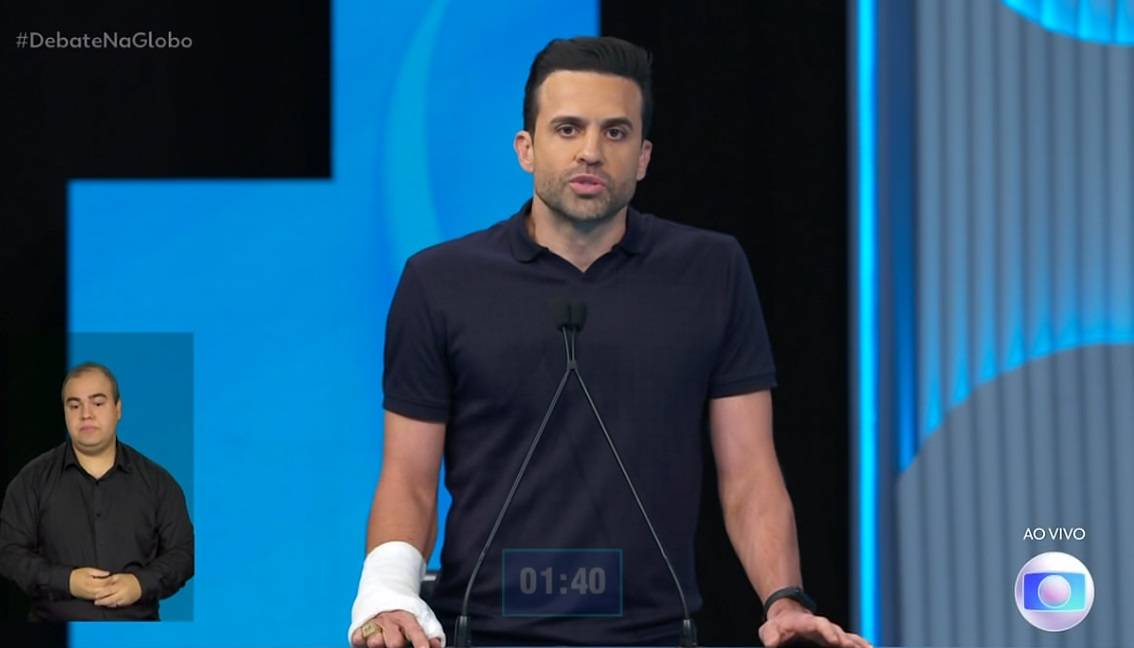 Pablo Marçal (PRTB), candidato à prefeitura de São Paulo (Foto: Reprodução/TV Globo)