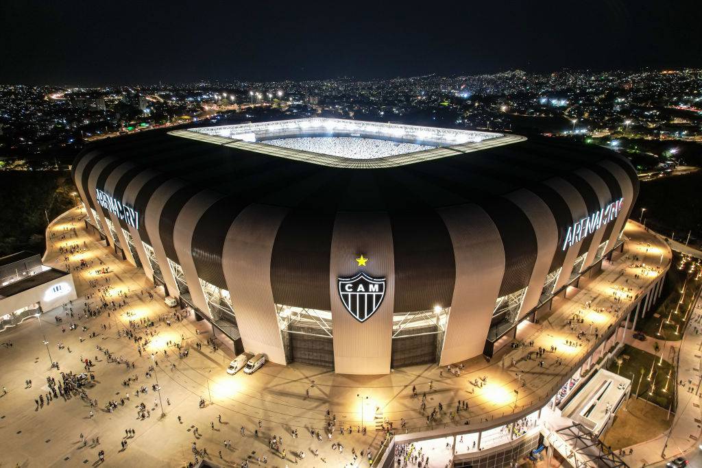 BELO HORIZONTE, BRASIL - 16 DE SETEMBRO: Vista aérea do estádio antes de uma partida entre Atlético Mineiro e Botafogo, válida pelo Campeonato Brasileiro 2023, na Arena MRV em 16 de setembro de 2023, em Belo Horizonte, Brasil. (Foto por Pedro Vilela/Getty Images)

