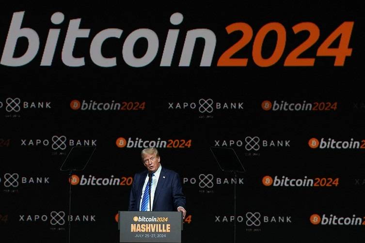 Trump, ainda candidato, comparece à conferência sobre criptomoedas em Nashville
27/07/2024
REUTERS/Kevin Wurm