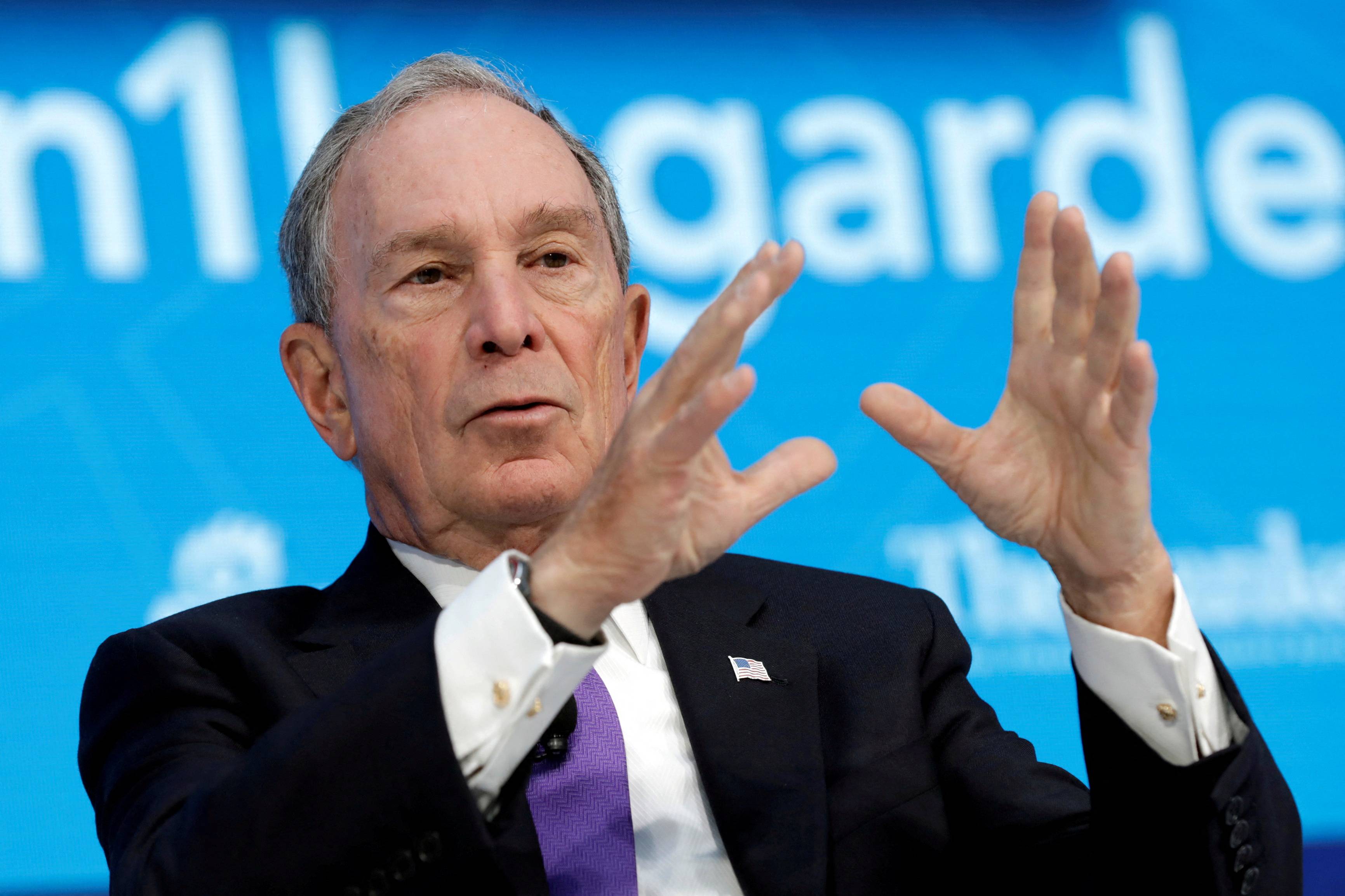 Michael Bloomberg durante painel no encontro anual entre FMI e Banco Mundial, em Washington
19/04/2018 
REUTERS/Yuri Gripas