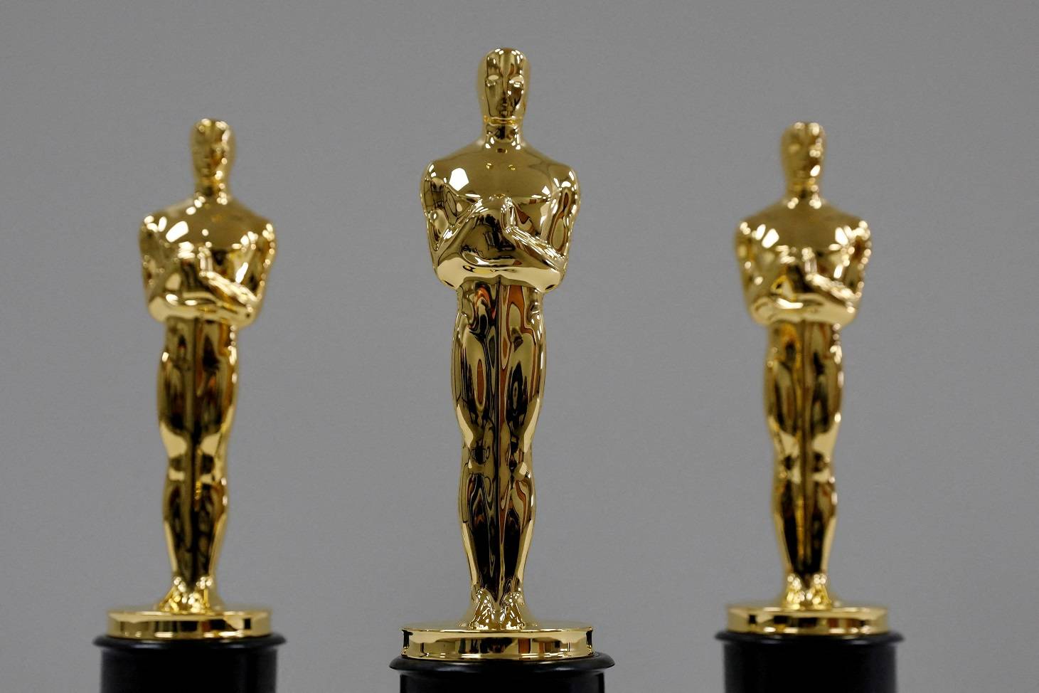 Estatuetas do Oscar finalizadas na fundição Polich Tallix em Walden, Nova York - 25/01/2018 (Foto: REUTERS/ Shannon Stapleton