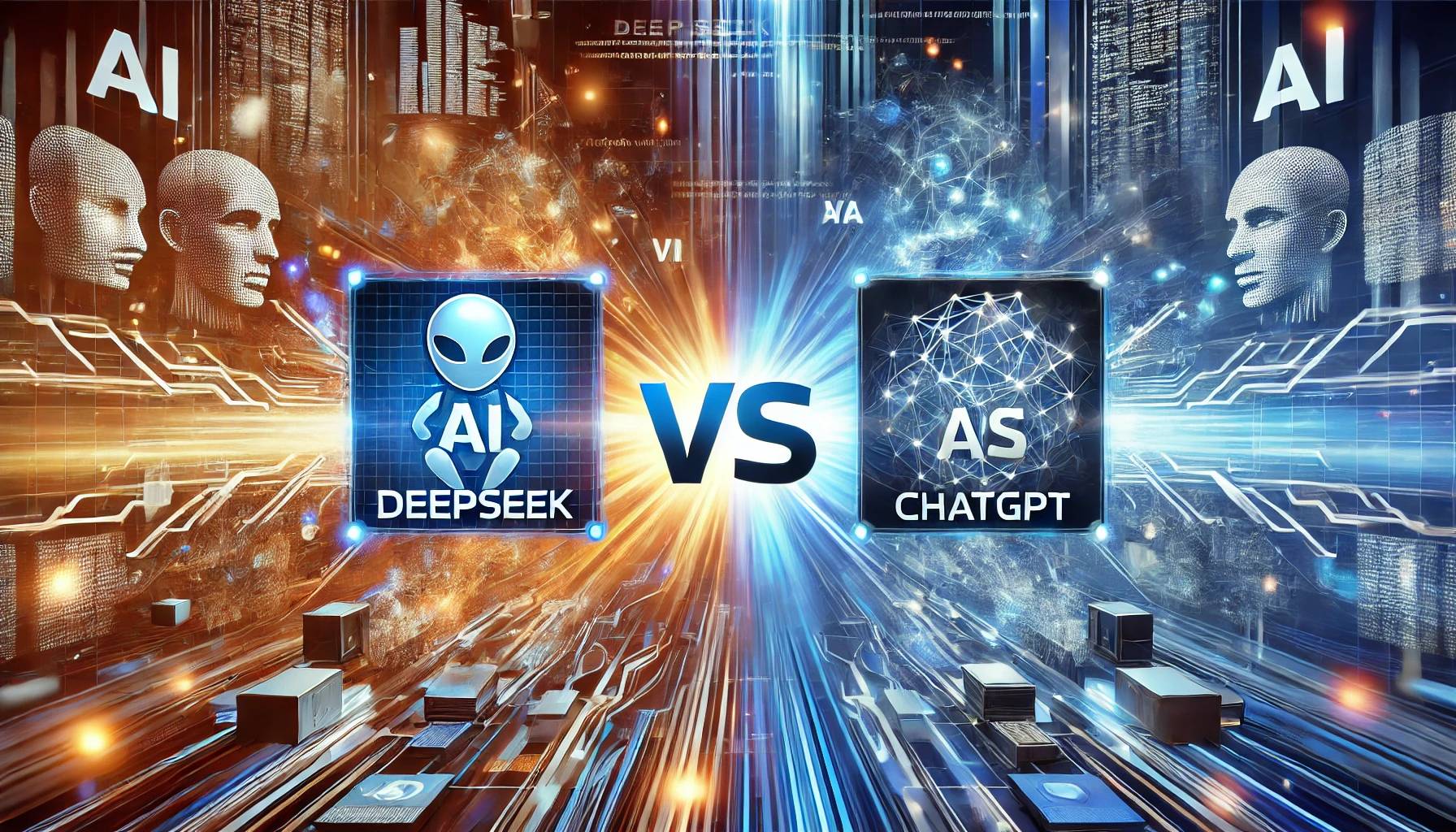 Embate entre ChatGPT e DeepSeek. Imagem: ChatGPT