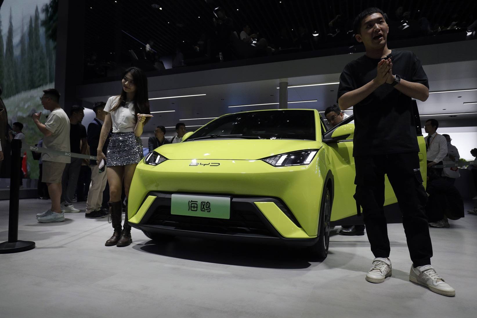 Veículo Elétrico BYD Co. Seagull no Salão do Automóvel de Xangai (Bloomberg)