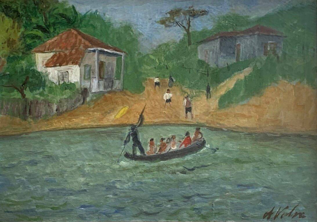 Obra de Alfredo Volpi que foi a leilão (Reprodução/Aloisio Cravo)