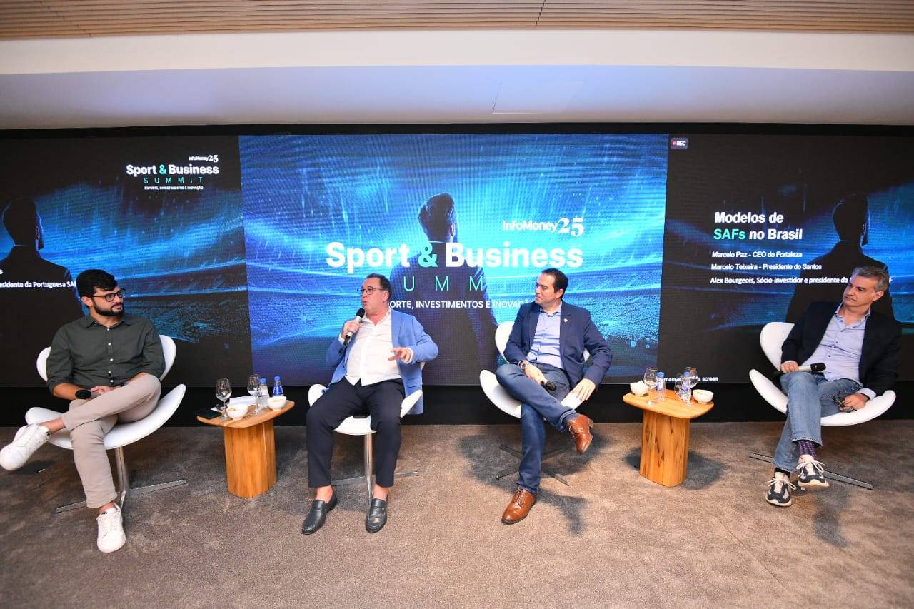 Evento sobre negócios do esporte promovido pelo InfoMoney, com dirigentes do Santos, Fortaleza e Portuguesa (Foto: InfoMoney)