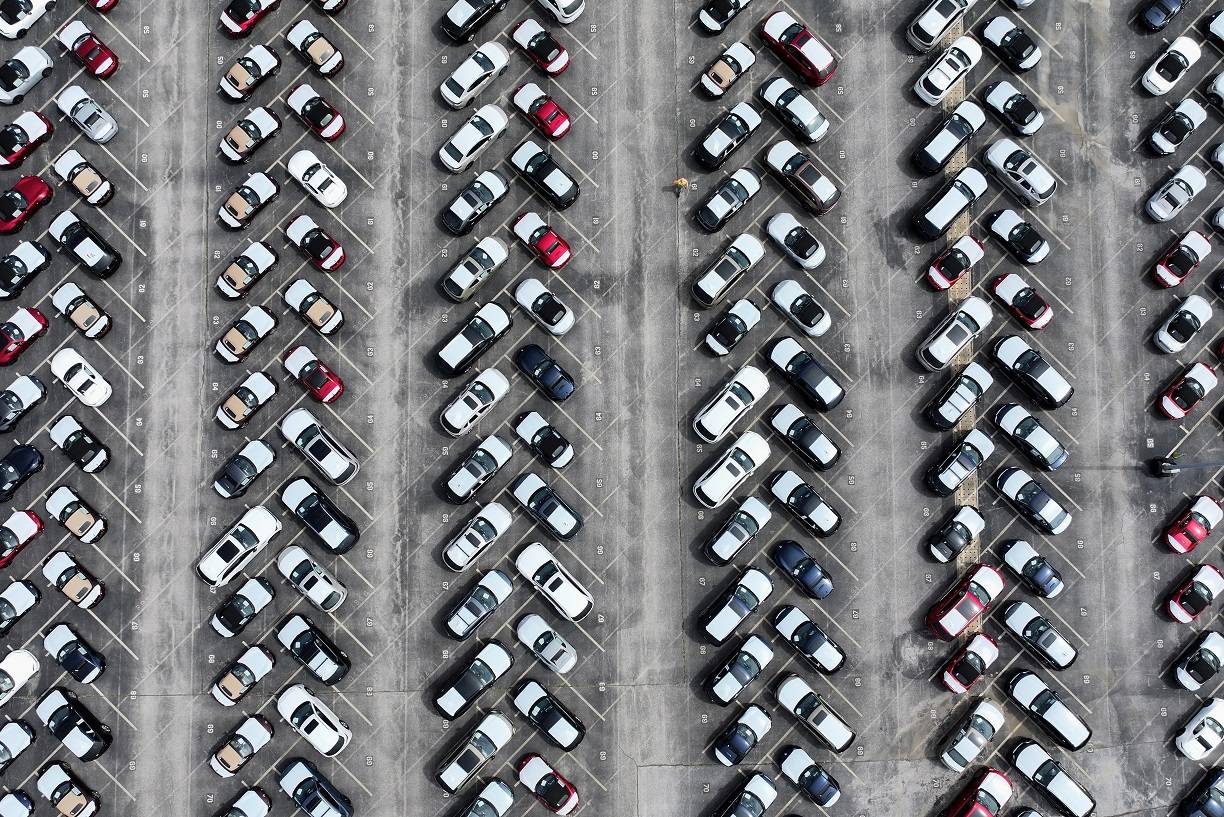 Carros em Baltimore
 2/4/2025   REUTERS/Evelyn Hockstein