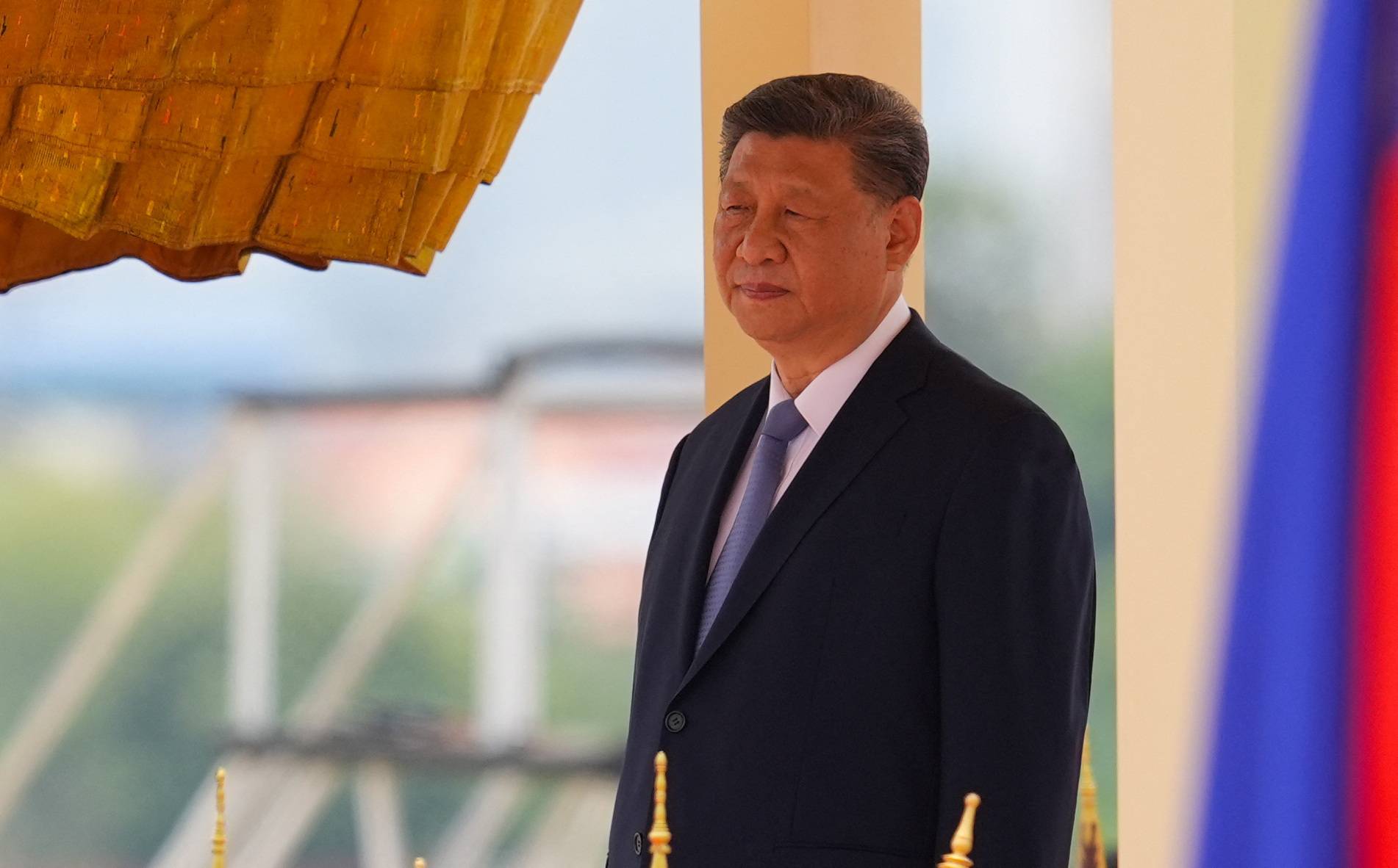 Presidente da China, Xi Jinping, durante visita ao Camboja
17/04/2025 Agence Kampuchea Press/Divulgação via REUTERS
