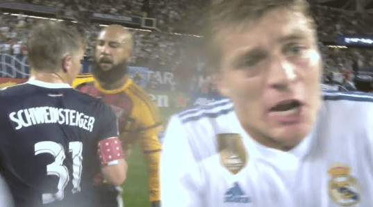 Árbitro veste câmera em amistoso do Real Madrid nos EUA (Reprodução)