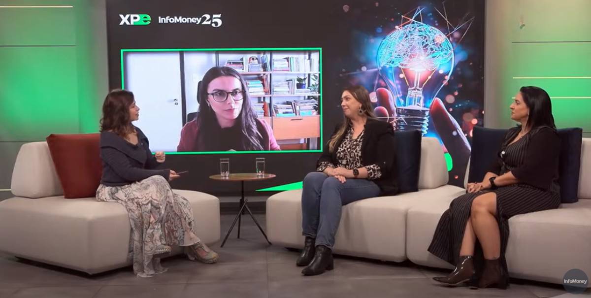 Emilly Fidelix, Fabiana Raulino e Viviane Moreno participaram da live. Imagem: Reprodução