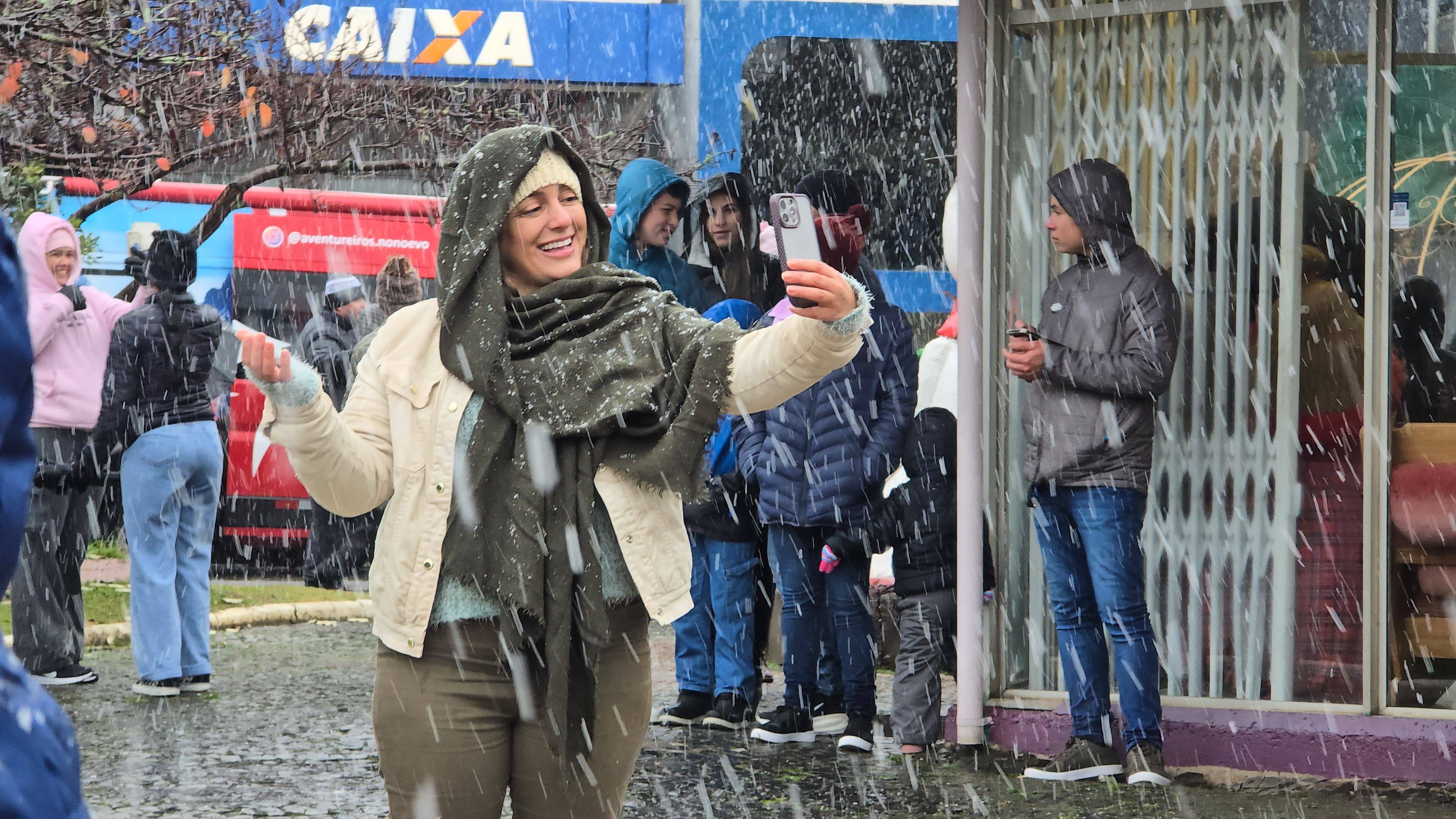 Neve também foi registrada em São Joaquim, Santa Catarina | Foto: Mycchel Legnaghi  / Divulgação / infoMoney