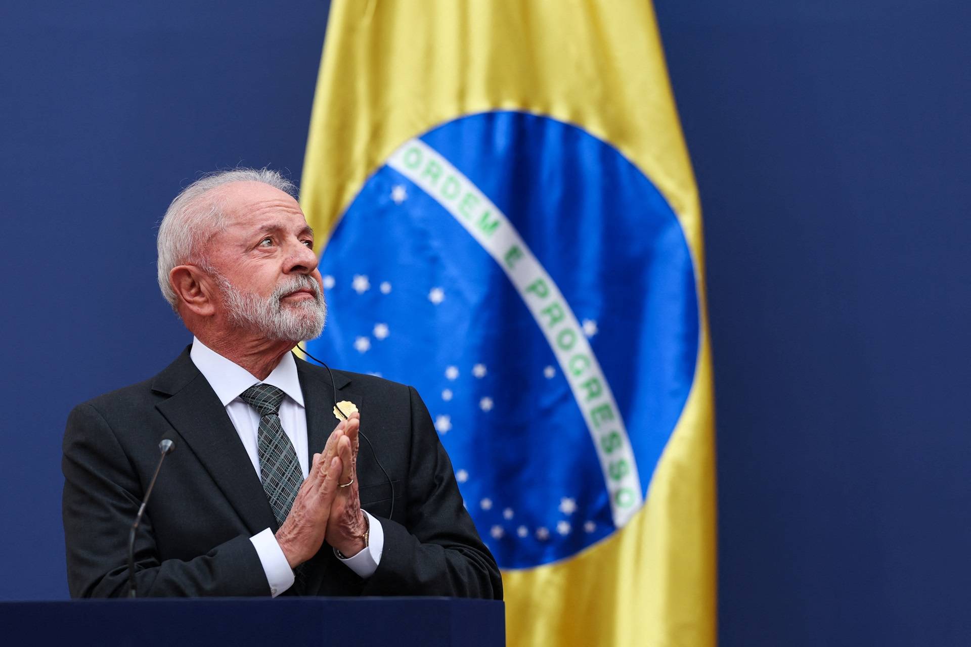 Presidente Luiz Inácio Lula da Silva durante evento em defesa da democracia em Santiago, no Chile
21/07/2025
REUTERS/Pablo Sanhueza