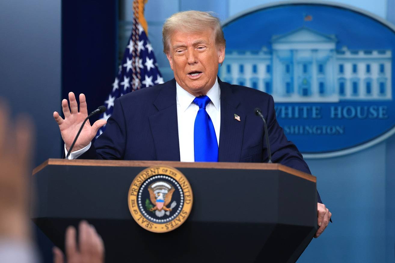 Presidente dos EUA, Donald Trump. Fotógrafo: Joe Raedle/Getty Images

