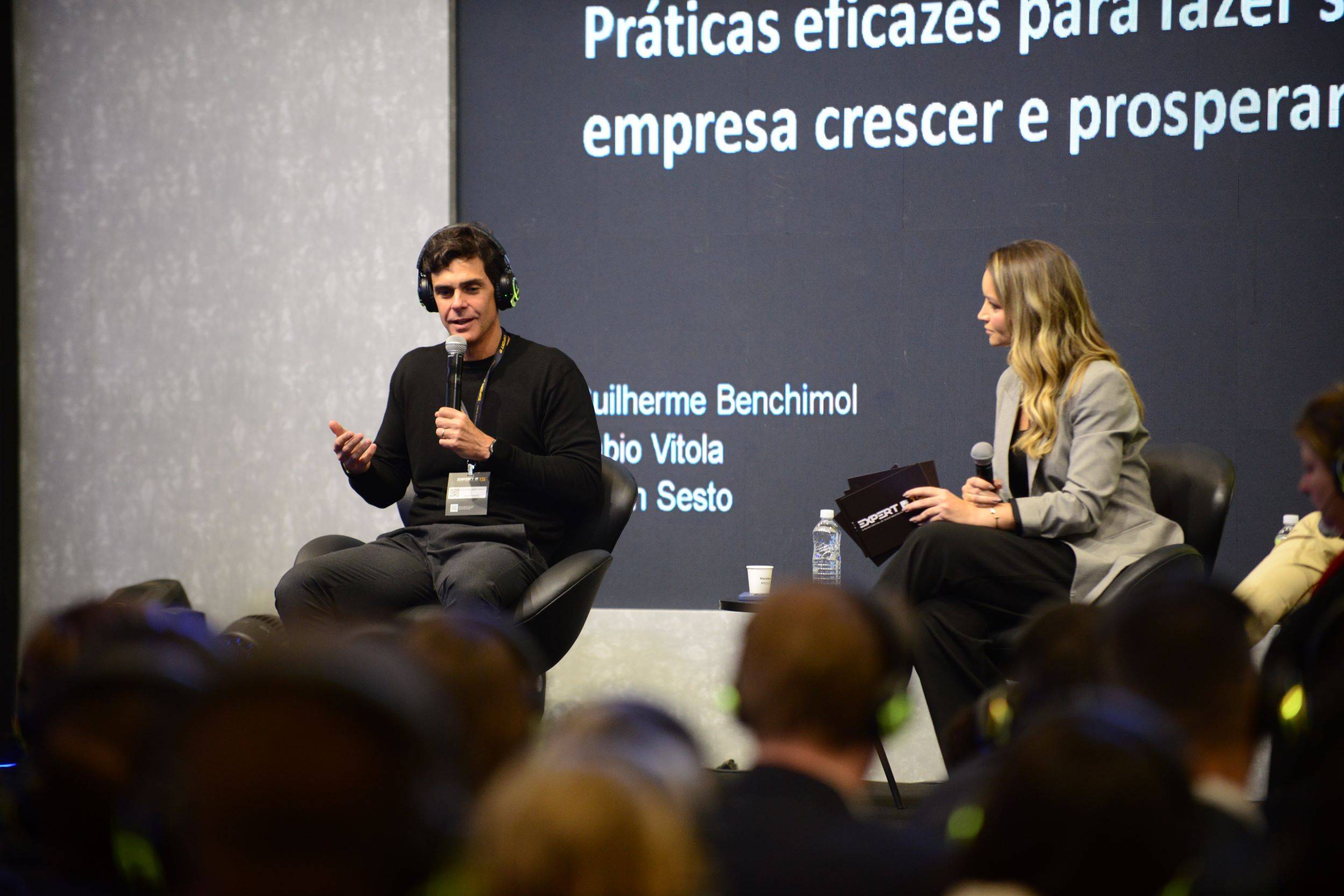 Guilherme Benchimol e Vivian Sesto, da XP Empresas (Foto: Fábio Luis Teixeira/InfoMoney)