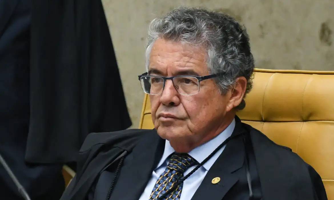Marco Aurélio Mello participa de última sessão plenária como ministro (Foto: Carlos Moura/SCO/STF)