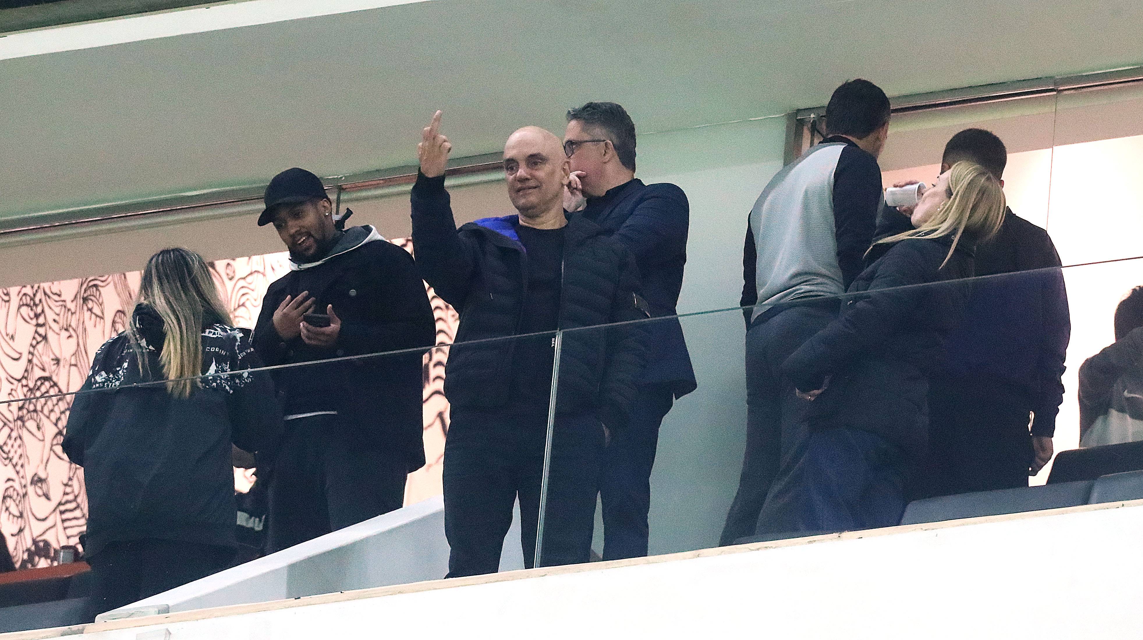 O ministro Alexandre de Moraes esteve presente para assistir o jogo.  (Foto: Alex Silva/Estadao)