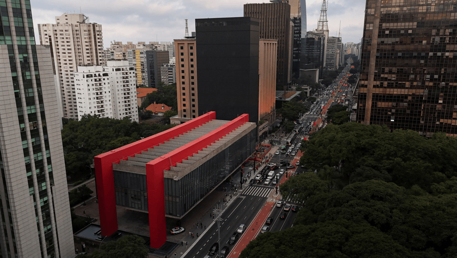 Vista da Avenida Paulista, em São Paulo