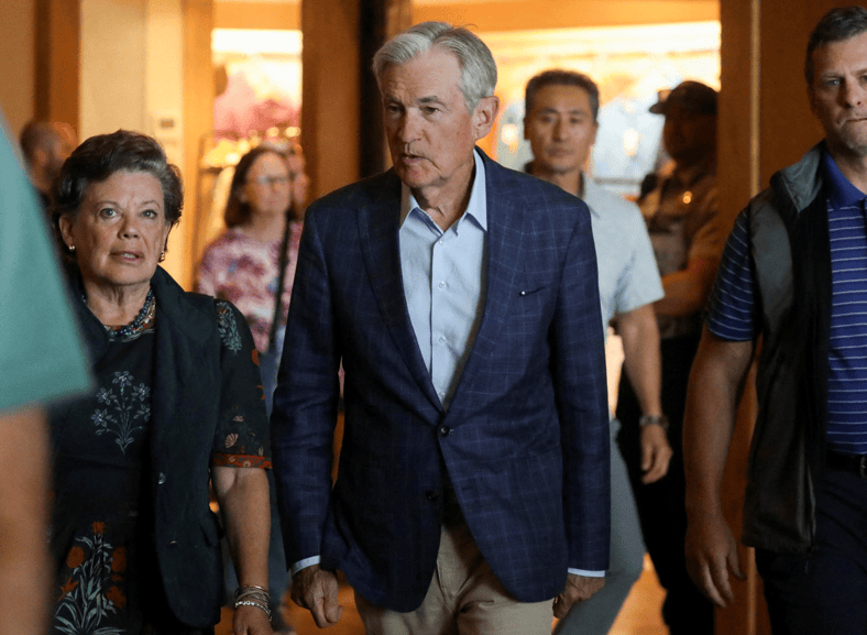 Jerome Powell em Jackson Hole ( REUTERS/Jim Urquhart/File Photo)