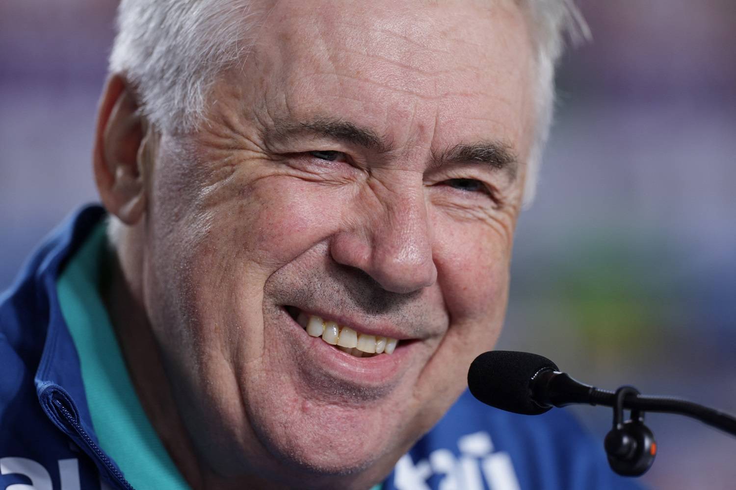 Futebol - Copa do Mundo - Eliminatórias da CONMEBOL - Coletiva de Imprensa do Brasil - Granja Comary, Teresópolis, Brasil - 8 de setembro de 2025 Técnico do Brasil, Carlo Ancelotti, durante a coletiva de imprensa REUTERS/Ricardo Moraes


