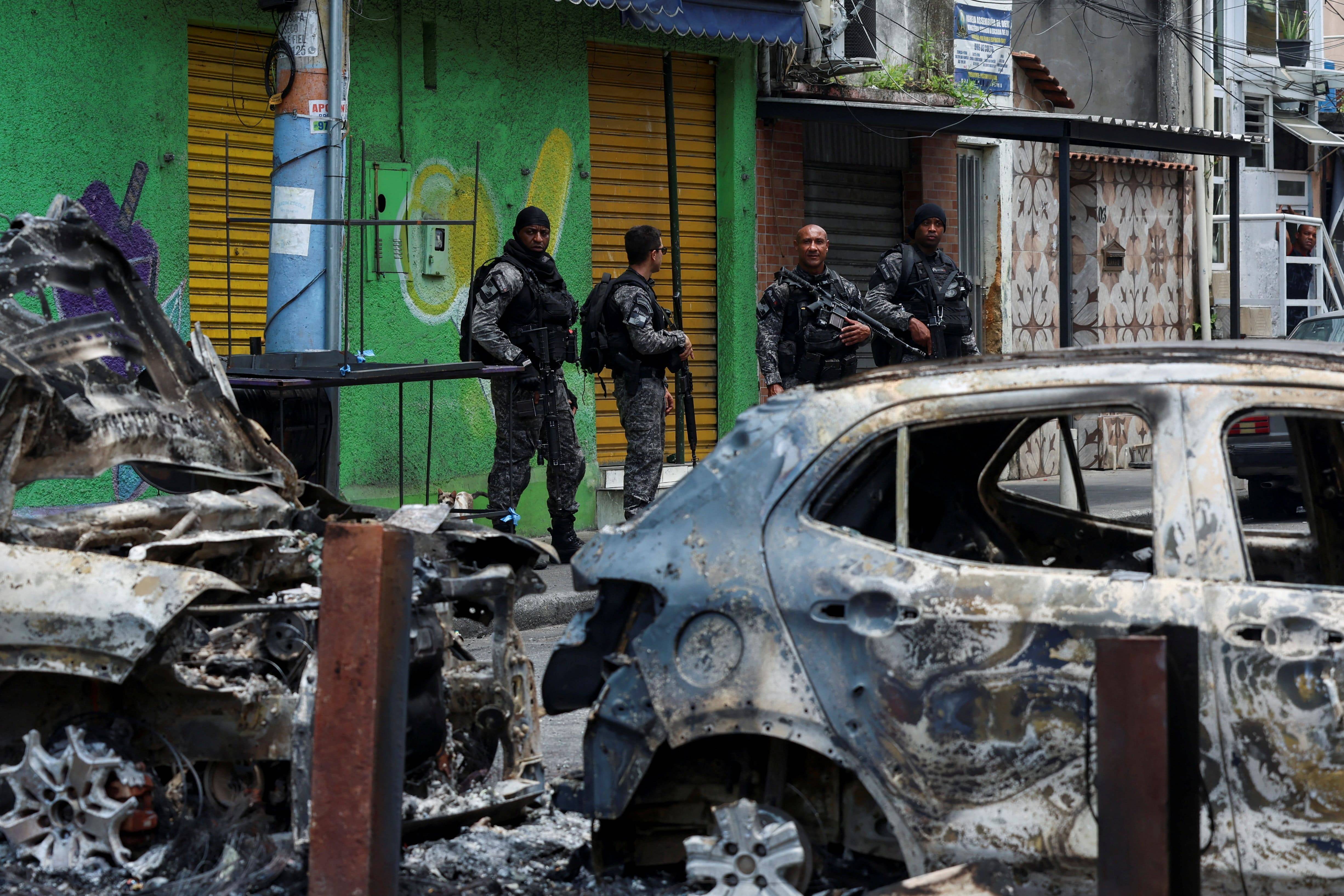 Megaoperação contra o Comando Vermelho no Rio (Foto: Reuters)