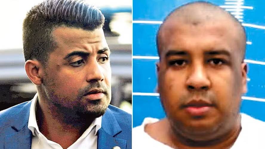 Conversas interceptadas. No diálogo entre TH Joias (à esquerda) e Gabriel de Oliveira, o Índio do Lixão (à direita), pedido de retirada de policiais da Gardênia e contato com Carracena, ex-secretário estadual (Foto: Montagem)