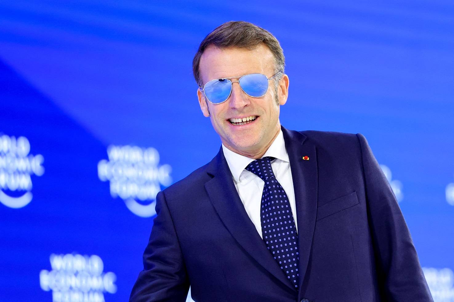 O presidente da França, Emmanuel Macron, participa da 56ª reunião anual do Fórum Econômico Mundial (WEF), em Davos, Suíça, em 20 de janeiro de 2026. REUTERS/Denis Balibouse

