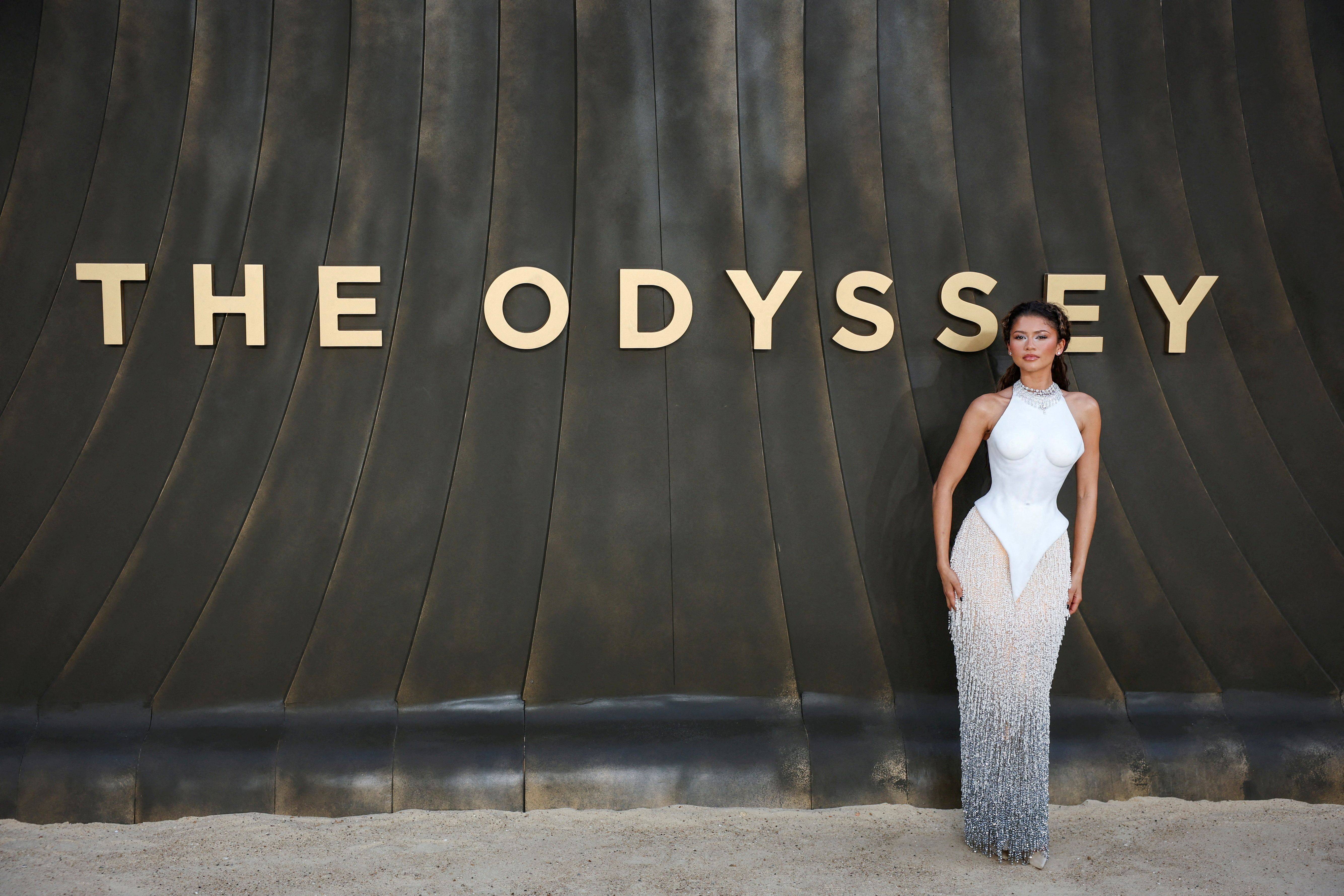 Atriz Zendaya participa da premiere do filme A Odisseia, em Londres (Foto: REUTERS/Isabel Infantes/File Photo)