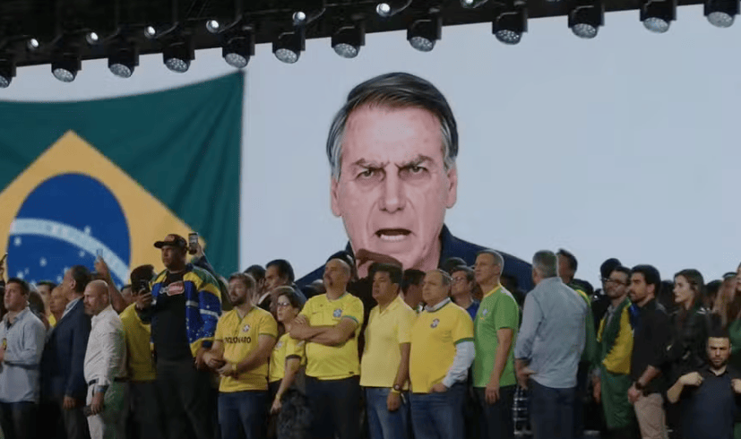 Jair Bolsonaro em IA na convenção do PL