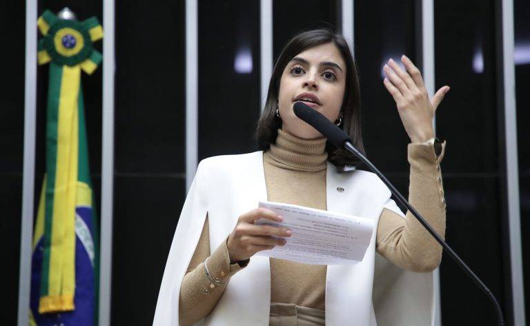 A deputada federal e relatora do PL da Misoginia, Tabata Amaral. Foto: Mário Agra/ Câmara dos Deputados
