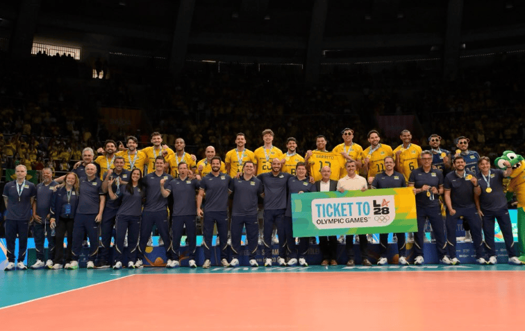 Brasil vence Argentina e conquista Pré-Olímpico de vôlei masculino, no Maracanãzinho (Crédito: reprodução do Instagram)